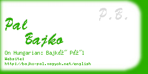 pal bajko business card